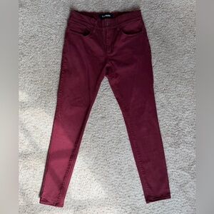 Express Women's Skinny Jeans in Burgundy